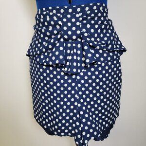 Disney Navy and White Polka Dot Skort